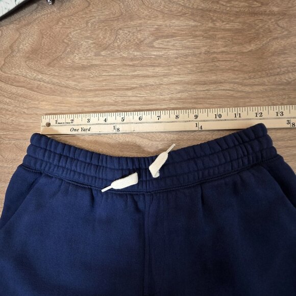 🔴 Lands End Shorts Boys Large 10H 12H Deep Sea Navy Knit Husky Elastic Waist - Picture 10 of 13